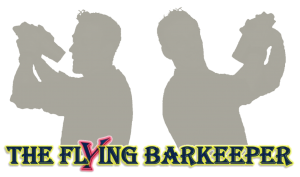 The Flying Barkeeper shaking shadow - Hintergrund mit Schriftzug 12 Jahre